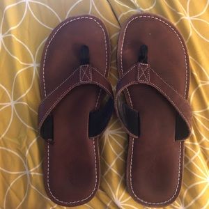 Clark’s brown leather sandals